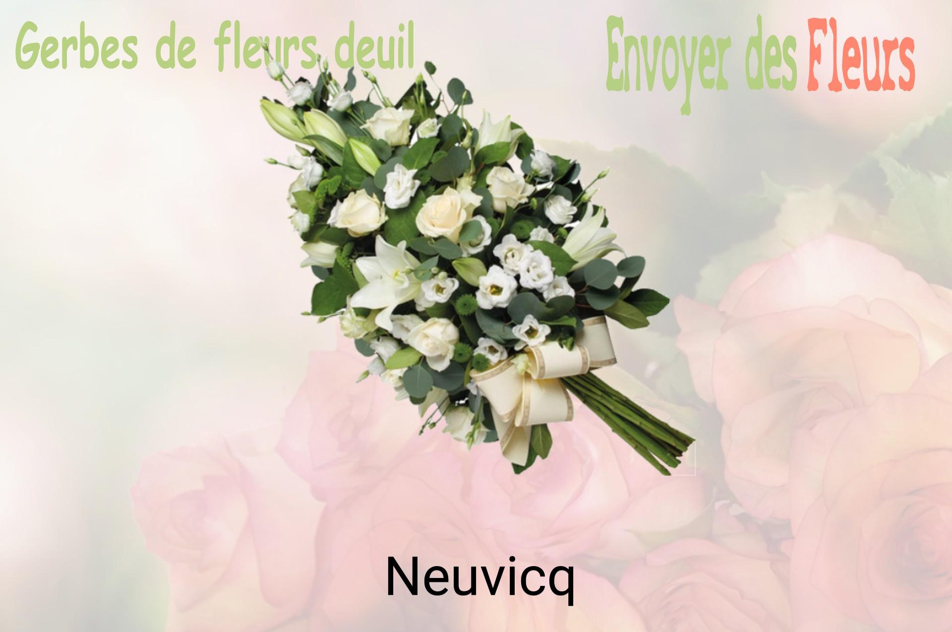 Gerbe de fleurs de deuil livrée à Neuvicq